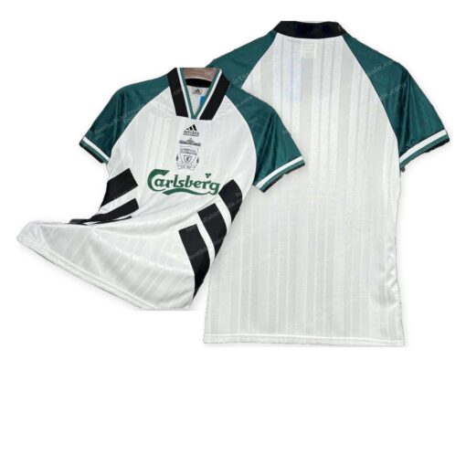 Liverpool Retro Away Football Shirt 95/96 Front and Back View