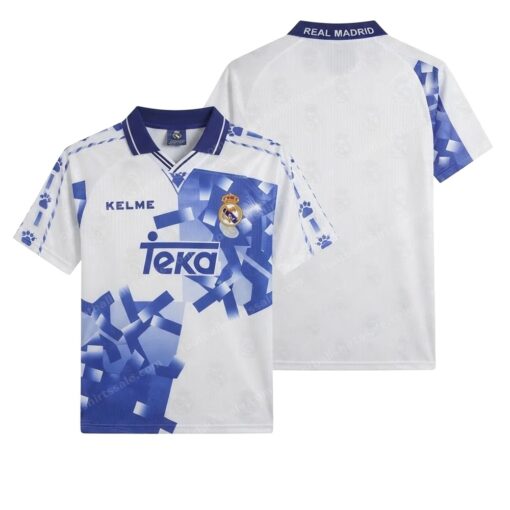 Real Madrid Retro Third Football Shirt 96/97 Front and Back View