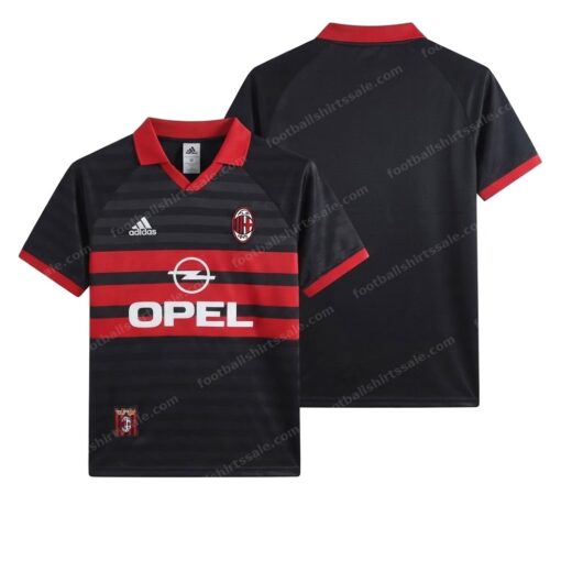 AC Milan Retro Third Football Shirt 98/99 Front and Back View