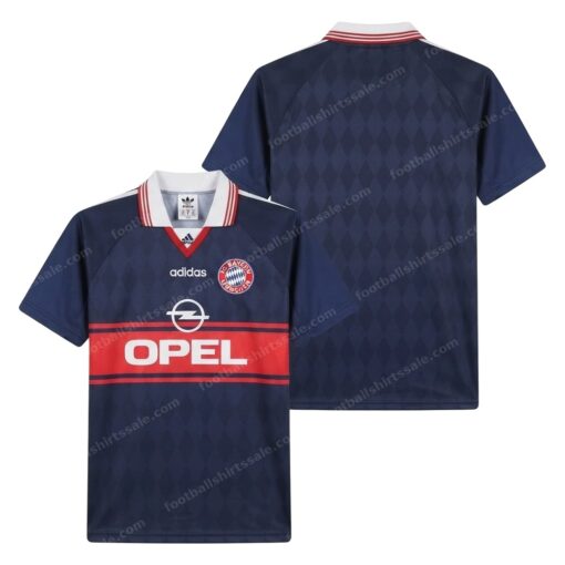 Bayern Munich Retro Home Football Shirt 98/99 Front and Back View