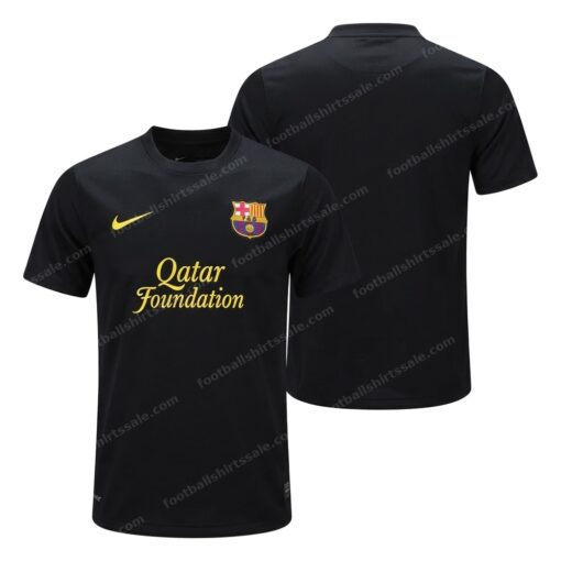 Barcelona Retro Away Football Shirt 11/12 Front and Back View