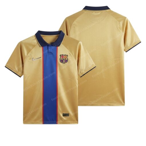 Barcelona Retro Away Football Shirt 01/02 Front and Back View