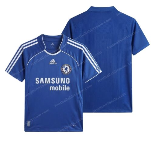 Chelsea Retro Home Football Shirt 06/07 Front and Back View