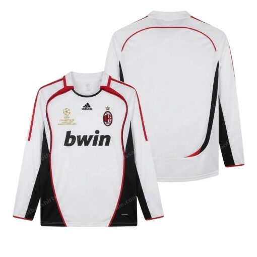 AC Milan Retro Away Long Sleeve Football Shirt 06/07 Front and Back View