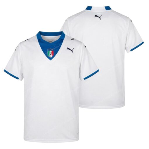 Italy Retro Away Football Shirt 2006 Front and Back View