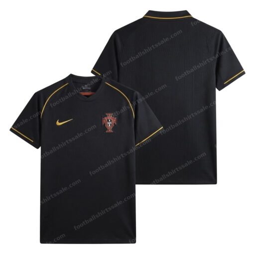 Portugal Retro Away Football Shirt 2006 Front and Back View