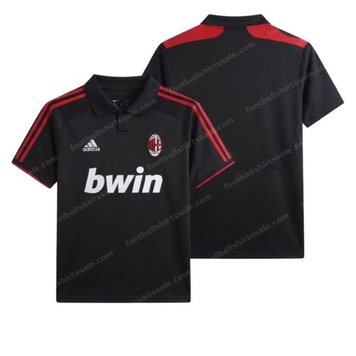AC Milan Retro Third Football Shirt 07/08 Front and Back View