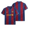 Barcelona Retro Home Football Shirt 07/08 Front and Back View