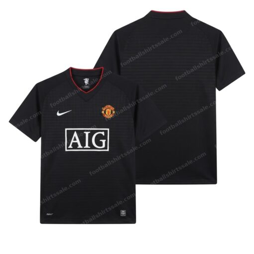 Manchester United Retro Third Football Shirt 07/08 Front and Back View