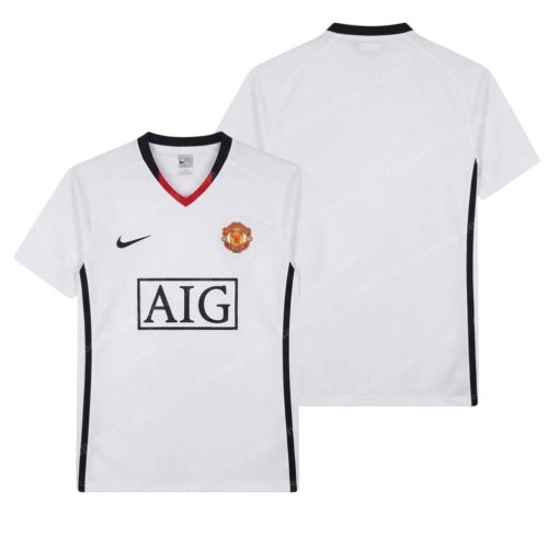 Manchester United Retro Away Football Shirt 08/09 Front and Back View
