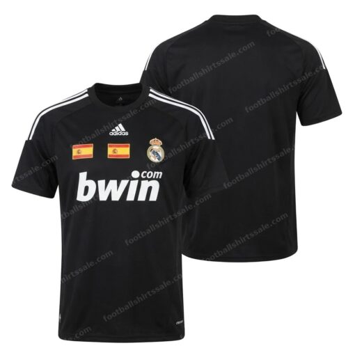 Real Madrid Retro Away Football Shirt 08/09 Front and Back View