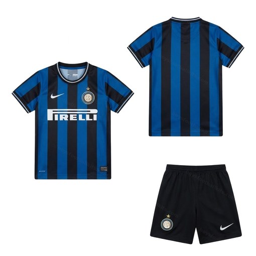 Inter Milan Retro Home Kids Football Kit 09/10 Front and Back View