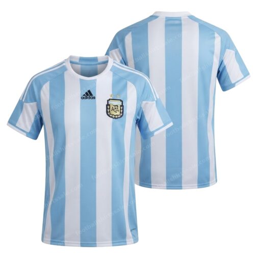 Argentina Retro Home Football Shirt 2010 Front and Back View