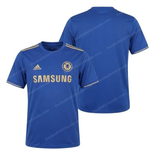 Chelsea Retro Home Football Shirt 12/13 Front and Back View