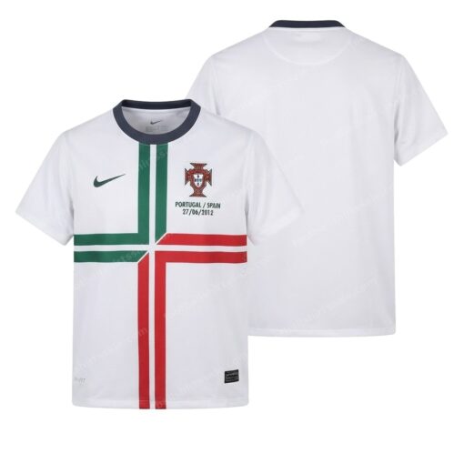 Portugal Retro Away Football Shirt 2012 Front and Back View