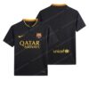 Barcelona Retro Black Football Shirt 13/14 Front and Back View