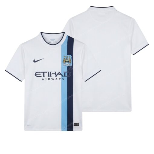 Manchester City Retro Third Football Shirt 13/14 Front and Back View