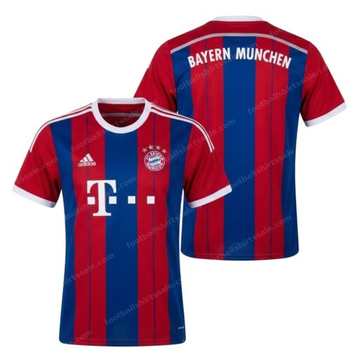 Bayern Munich Retro Home Football Shirt 14/15 Front and Back View
