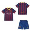 Barcelona Retro Home Kids Football Kit 14/15 Front and Back View