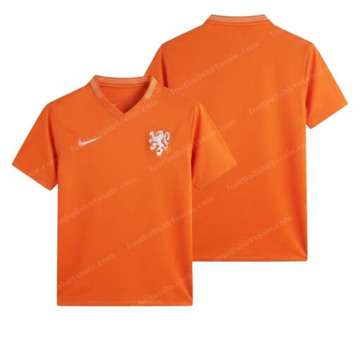 Netherlands Retro Home Football Shirt 2014 Front and Back View