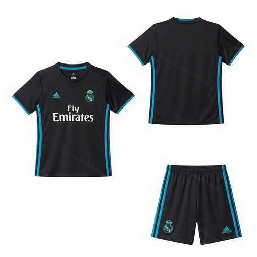 Real Madrid Retro Away Kids Football Kit 16/17 Front and Back View