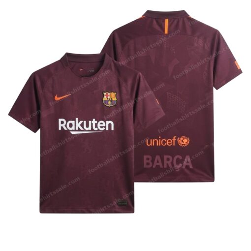 Barcelona Retro Third Football Shirt 17/18 Front and Back View