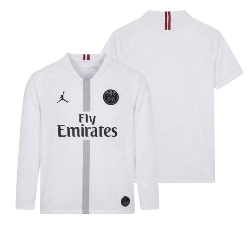 PSG Retro Away Long Sleeve Football Shirt 18/19 Front and Back View