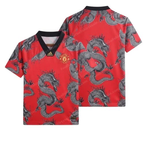 Manchester United Chinese Dragon Football Shirt 19/20 Front and Back View
