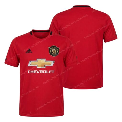 Manchester United Retro Home Football Shirt 19/20 Front and Back View