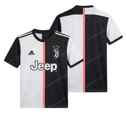 Juventus Retro Home Football Shirt 19/20 Front and Back View