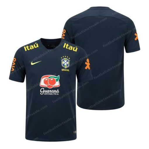 Brazil Training Wear Football Shirt 2019 Front and Back View