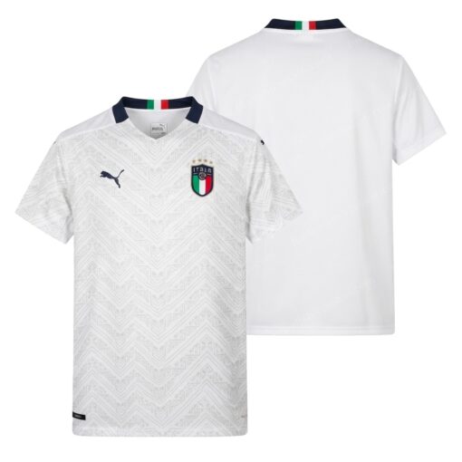 Italy Away Football Shirt 20/21 Front and Back View