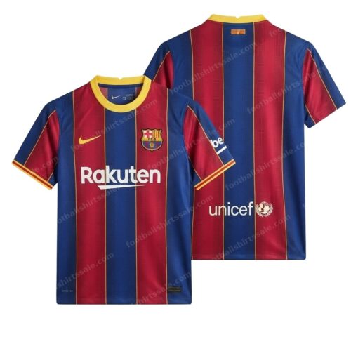 Barcelona Retro Home Football Shirt 20/21 Front and Back View