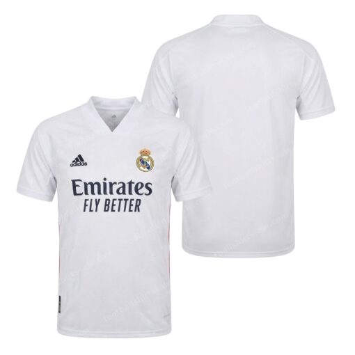 Real Madrid Retro Home Football Shirt 20/21 Front and Back View