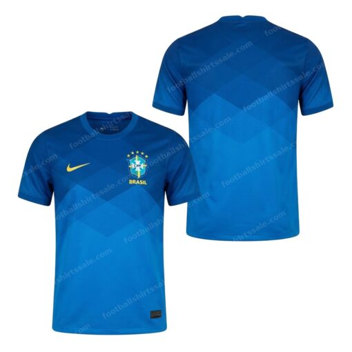 Brazil Retro Away Football Shirt 2020 Front and Back View