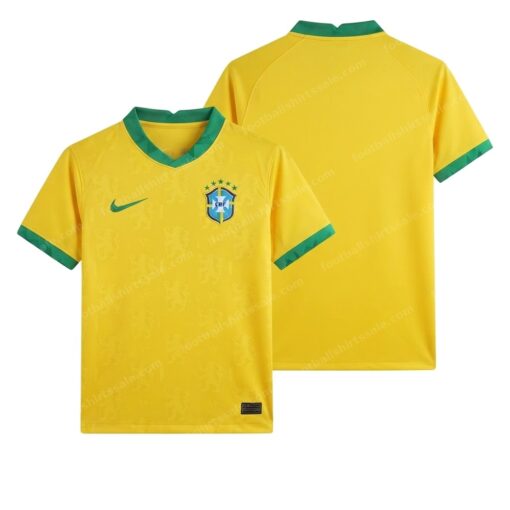 Brazil Retro Home Football Shirt 2020 Front and Back View