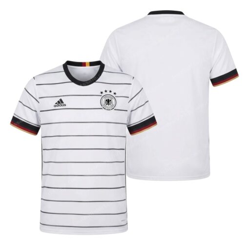 Germany Retro Home Football Shirt 2020 Front and Back View