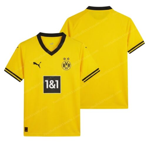 Dortmund Retro Home Football Shirt 21/22 Front and Back View