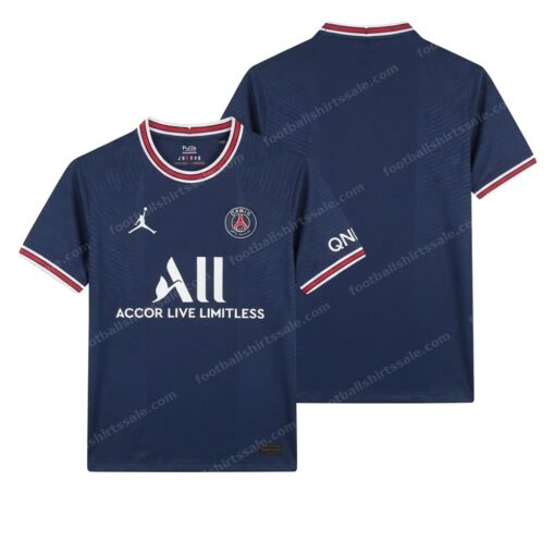 PSG Retro Home Football Shirt 21/22 Front and Back View