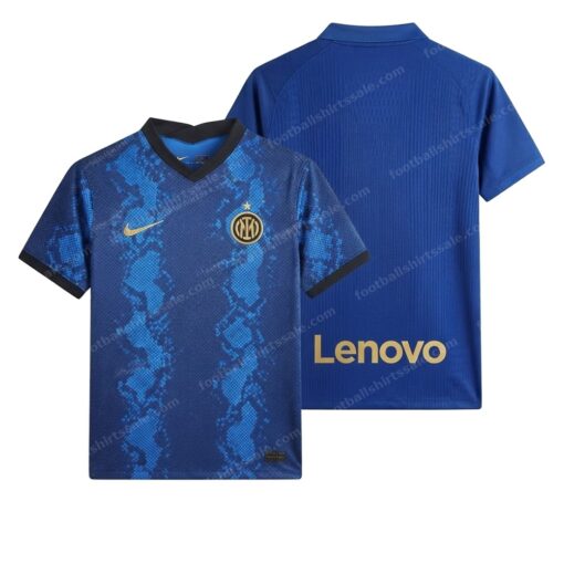 Inter Milan Retro Home Football Shirt 21/22 Front and Back View