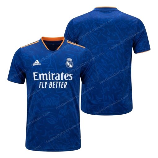 Real Madrid Retro Away Football Shirt 21/22 Front and Back View