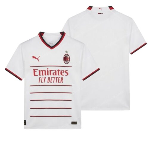 AC Milan Away Football Shirt 22/23 Front and Back View