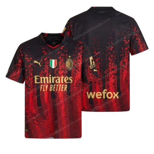 AC Milan Fourth Football Shirt 22/23 Front and Back View