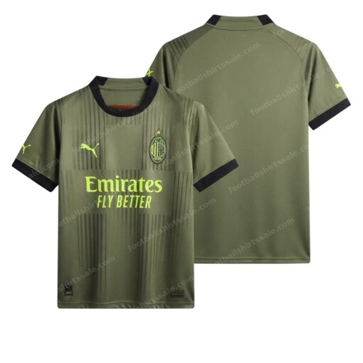 AC Milan Third Football Shirt 22/23 Front and Back View