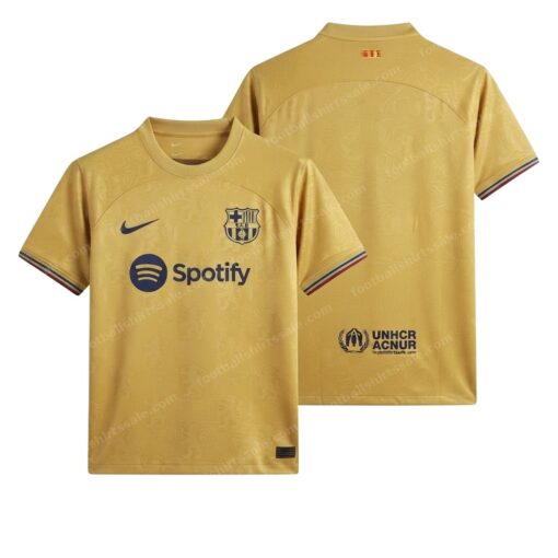 Barcelona Away Football Shirt 22/23 Front and Back View