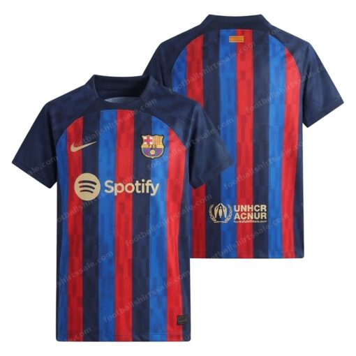 Barcelona Home Football Shirt 22/23 Front and Back View