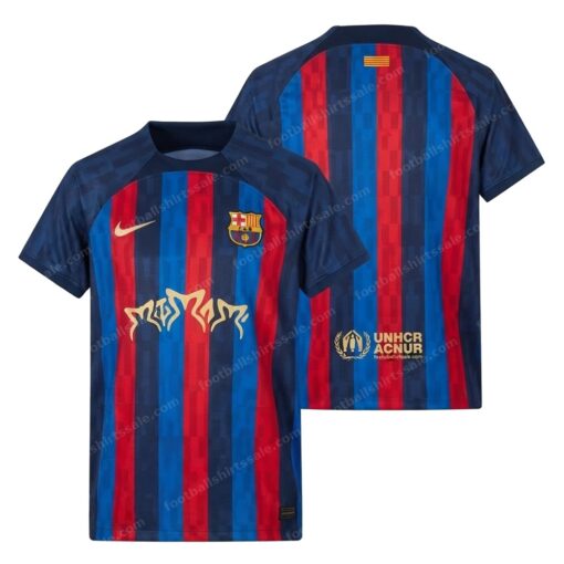 Barcelona Home Rosalía Football Shirt 22/23 Front and Back View