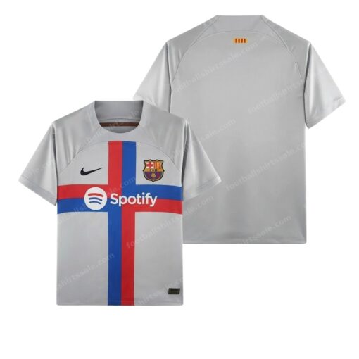 Barcelona Third Football Shirt 22/23 Front and Back View
