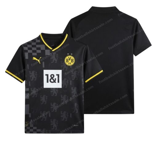 Dortmund Away Football Shirt 22/23 Front and Back View