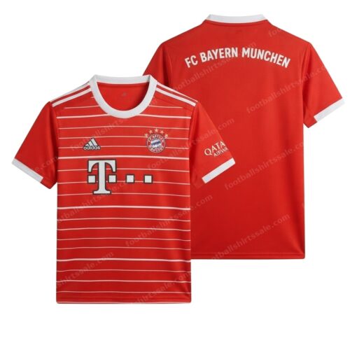 Bayern Munich Home Football Shirt 22/23 Front and Back View